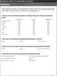 English language version of the Bosniak Identity Research Survey Questionnaire booklet generated specifically for this study with a focus on topics relating to the participants’ perceptions about their group and Bosniak identity. The 14-page booklet begins with the heading and an explanation of the purpose of the study, confidentiality protocols, and the researcher’s contact information. Each of the following pages of the questionnaire relates to different aspects of Bosnian Muslim groupness. The booklet ends with questions about the participant’s demographic information. The survey was designed to collect the maximum amount of information about the group, however, the discussion and data description provided in the book is limited only to the questions used for this inquiry. Education page.