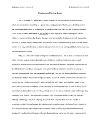 Directed Self Placement Essay response to 2011 prompt.