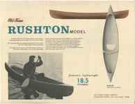 The old-line canoe builder Old Town expanded into the fiberglass market in the 1960s. This advertisement, for its Rushton model, claimed a weight of 18.5 pounds on the 10-foot solo boat. Cost was $195.