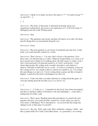 View PDF (150 KB), titled "Dan Exit Interview"
