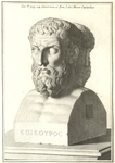 Bottari's illustration of the Epicurus-Metrodorus double herm found in 1742 under S. Maria Maggiore in Rome.