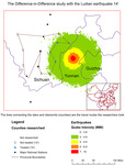 Map showing counties in southern Sichuan province of China where data was collected concerning the epicenter of the 2014 Ludian earthquake.