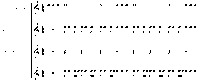 Rhythmic transcription of the lead vocal, accompaniment, vocal percussion, and bass parts of “Send in the Clones.”