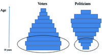 Figure 1. Worldwide, young adults are the largest demographic group, yet with the least representation in parliament