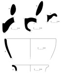 Five diagrams (a-e) of coarse/cooking ware.