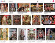 Google image search screenshot for Moroccan and Yemen Henna ceremony with 16 color photos of women dressed as Yemeni and Morrocan brides.