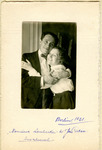 Black-and-white photograph of actor Alexander Asro and actress Sonia Alomis embracing