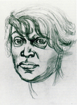 Figure 13.5 shows a self-­portrait of the artist, sketched with rather short and hectic pencil strokes on white paper. With her eyes bloodshot and wide-­open and her lips bitterly compressed, Elfriede Lohse-­Wächtler stares at the observer. With that, her contrasty three-­quarter portrait resembles typical expressionistic representations of the mentally ill.