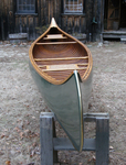 A before-and-after restoration of a 1927 Carleton canoe, which was built in the Old Town Canoe Company factory. Using the Old Town “build record,” the canoe was restored to the same colors and condition as the original. Restoration by Tom Seavey.