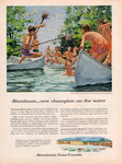 A color advertisement for Aluminum Limited featuring several children playing in aluminum canoes.