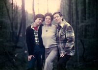 Color photo of the three women outdoors near dusk in late fall or early winter. Leighty and Poore have on warm jackets; Cohen wears a sweater.