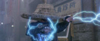 Lightning shoots electricity from his fingers in Big Trouble in Little China