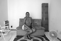 Photograph of Berenice in the new apartment.