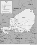 Map of Niger showing smuggling routes into northern Nigeria.