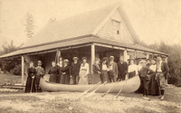 A Gerrish canoe at McTrickey Cottage on Madawaska Lake, Aroostook County, Maine, ca. 1915.