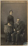 A black-and-white portrait of Leah and J. Henry Rushton around 1884.