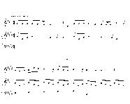 Hypothetical recomposition of the first phrase of “Ring of Keys,” with a (much more boring) 2+2+4 sentence structure and conventional harmonic motion.