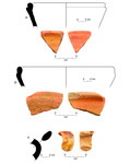 Close-up photographs of glazed ware and measurements.