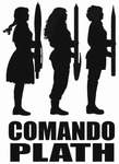 Image of people holding weapons in silhouette.