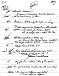 Scanned document of H.R. Haldeman’s handwritten notes, page 1.