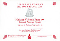 Certificate with the headline “Celebrate Women's History & Culture” at the top; dingbat of six women dancing below. Shooting stars in corners. Place for contributor's name and more.