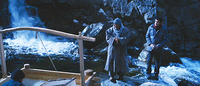 Photograph of Im Kwon-taek, Hanji (Talbit kirŏ olligi, 2011) / making hanji in the mountains with pure Korean materials.