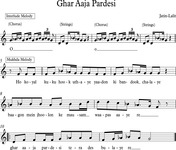 Fig. 1. Transcription of “Ghar Aaja Pardesi