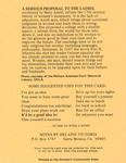 Text supplies caption, courtesy line, suggested uses for the card, address for reaching HV Press, and “printed at Women's Community Press.” See Resources for more.