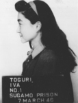 Mug shot of Iva Toguri taken while she was incarcerated in Sugamo Prison.