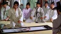 Photograph of Im Kwon-taek, Chihwaseon (Ch’wihwasŏn, 2002) / Chang Sŭng-ŏp painting for his aristocratic patrons.