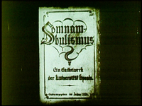 Blurry image of a white book cover with black German text on it. The image is old and sepia-toned.