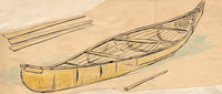 Sheathing and ribs are added to give the canoe its final shape.