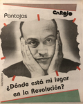 Image of Pantojas holding his head with both hands in center of cover. Text above and below his face.