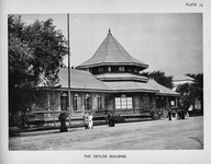 A view of the Ceylon building at the Columbian Exposition.