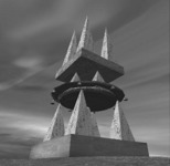 Virtual reconstruction of Porsenna's mausoleum.