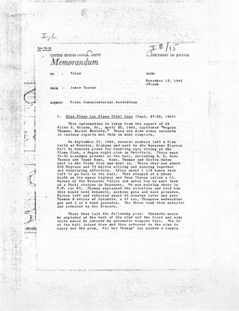 Turner November 13, 1965 Memorandum.