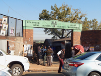 View of the entrance to Jeppe on Wolhuter Streen in Jeppestown, Johannesburg, from the street.