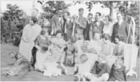 Forest Hills, New York, party, circa 1919. This is most likely the party described in document 33. Keller is in the middle row, third from the right.