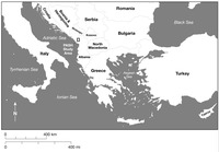 PASH study region location in Shkodër, Albania displayed on map of Balkans.