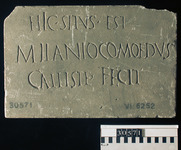 Fig. 5. Columbarium tablet of Milanio comoedus; Rome, first century CE; Museo Nazionale Romano.