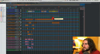 An image of a Reaper mixing session, with sound designer Brendan Baker’s face in the corner.