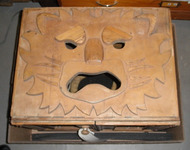 Fig. 28. The lion mask made for Snug the Joiner (Barry Stanton) by William Lockwood for Brook’s 1970 RSC production of A Midsummer Night’s Dream.