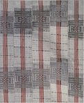Photograph of aṣọ òkè patterned fabric.
