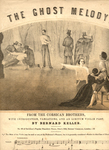 Figure 2: Poster titled The Ghost Melody. Fabien stands in front of the vision of the duel, pointing to his murdered brother.