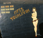 Artwork from the fuselage of the B-24 Miss Yourlovin.