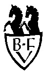 The standard colophon showing two black horses used by the Bermann-Fischer Verlag.