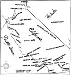 A map of California and surrounding region showing how its varied geography can be used to simulate in films other locations in the world.