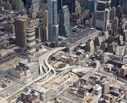 Buses do not have to stop at any traffic lights as they travel between the above ground bus terminal and the below-­ground tunnel.