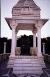 Mrs. GD Birla prays to the goddess of learning at the Saraswati Temple in Pilani.