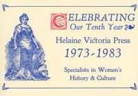 Large Columbia logo on left with text on right in Munder Venezian with decorative capital C for celebrating. Simple rule with decorative corners on top and bottom.